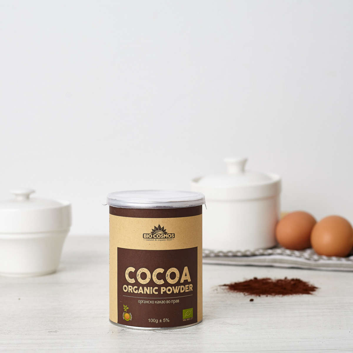 Органско какао во прав